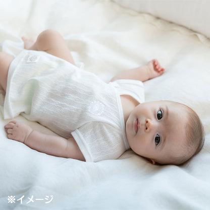 ポムポムプリン レールメッシュ短肌着（50-60cm）（Sanrio Baby）